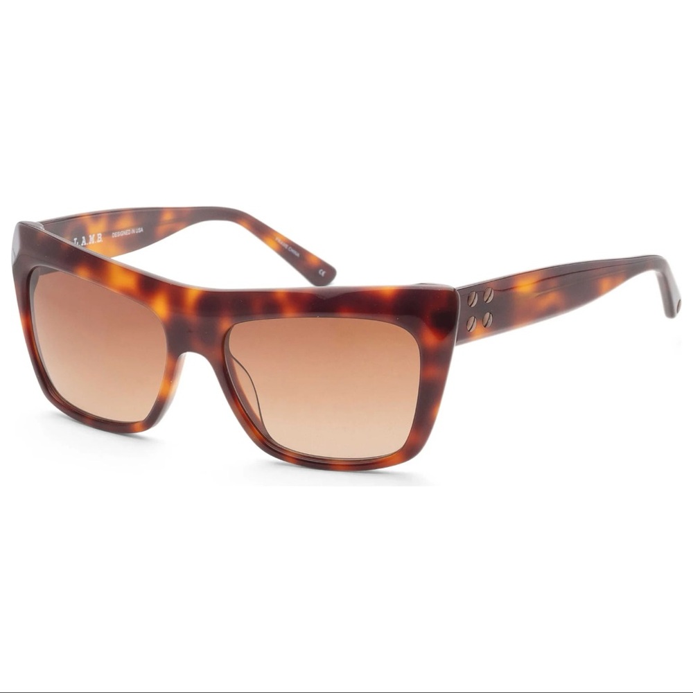 L.A.M.B. Women's Sunglasses Brown Tortoise New with Case